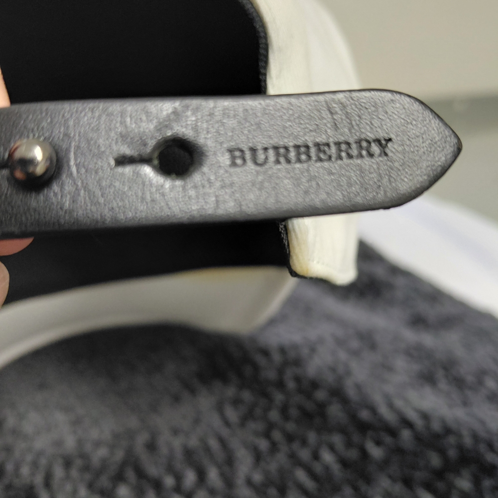 Burberry White Cap - Men's Accessory - Picture 6 of 10